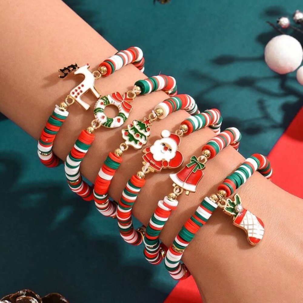 Festive‎ Christmas Beaded Bracelets Bundle